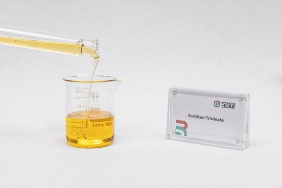 Σορβιτάνιο τριολεϊκό C60h108o8 HLB Αξία 1.8 Λάμψη-κίτρινο ιξώδες υγρό Διαλυτή σε ορυκτό και φυτικό έλαιο Ελουχιοποιητικό λιπαντικό διασκορπιστικό μαλακτικοποιητικό αντιξήρανση για εξόρυξη πετρελαίου